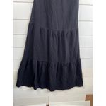 Steve Madden Black Sleeveless Tiered Maxi Dress Open Back Halter Women's XS Photo 7