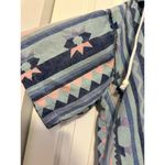 Vintage Quizz Hooded Aztec Pullover Shirt Large 1980s 100% Cotton Unisex Drawstr Pink Size undefined Photo 3