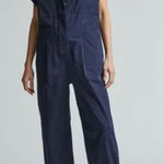 Everlane  The Easy Workwear Jumpsuit Short Sleeve Navy Size Small Utility Gorp Photo 0