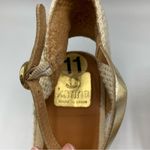 Kanna Gold Platform Espadrille Wedges Sandals Womens 11 Beachy Resort Vacation Tan Photo 6