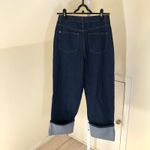 Kate Spade X Target NWOT High Rise Straight Leg Wide Cuff Size 0 Blue Photo 6