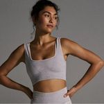 FP Movement Good Karma Square Neck sports Bra M/L Ice Grey top ribbed tank Gray Size M Photo 9