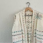 Vintage Cream Stripe Knit Sweater Vest Size L Photo 4