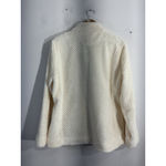 Calvin Klein Womans  XL Sweatshirt Ivory Full Zip Long Sleeve Fuzzy Photo 1