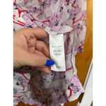 Rag and Bone  Floral Print Oversized Sheer Button Front Blouse Top Small Photo 2