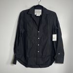Frank & Eileen  Eileen Button Down Shirt XS Black NEW Minimalist Cotton Classic Photo 1