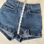 American Apparel Denim High Waisted Women's Jean Cuff Shorts Size 25 Made in USA Photo 5