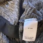 Tildon Ripple Textured Gray / Silver Semi Sheer Tank Top Black Trim Deep V XS Photo 7