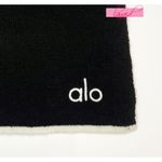 Alo Yoga Alo Cashmere Light Frosted Scarf Black Ivory Beige Colorblock Striped Wool Warm Photo 5