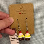 Handmade Cupcake Earrings Brown Photo 2