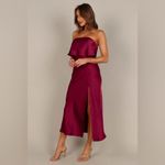 Petal and Pup NWT  Vienna Strapless Midi Dress in berry Photo 1