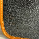 Dooney & Bourke Vtg equestrian blk Pebbled Leather with Brown Trim crossbody Photo 6