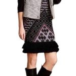 Anthropologie Sleeping on Snow Wool Fringe Sweater Skirt Black Purple Size XS Photo 11