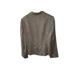 Jones Wear Women’s Blazer 14 Linen Cotton Tan Herringbone Lined Career Jacket Photo 2