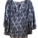 Pure Energy  Paisley‎ Print Blouse Black Purple Photo 0