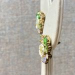 Betsey Johnson Flower AB Cluster Stud Earrings Rhinestone Fairycore Fairy USED Photo 3