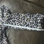 Ruby Rd . Black and yellow leopard cheetah print collared button up blouse Photo 9