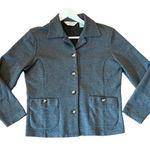 Orvis  grey button front collared cardigan shacket small Photo 0