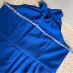 Julia Jordan  Knot Neck Tulip Hem Midi Halter Keyhole Mock Cobalt Blue Women 14 Photo 8