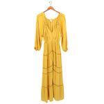 Anthropologie En Elly Sunset Tiered Golden Yellow Maxi Dress S Photo 3