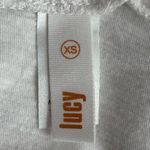 Lucy White Cowl Neck Hoodie Top Size XS Photo 2