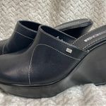 Tommy Hilfiger Tommy Girl Vintage y2k Women’s Black Leather Platform Clogs size 8M Photo 1