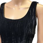 Rampage Crushed Velvet Vintage  Black Zip Back Sleeveless Mini Dress Juniors 11 Photo 2
