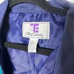 Oleg Cassini Vintage‎  100% 80s Geometric Print Full Zip Windbreaker Size L Photo 2