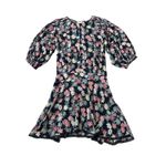 Zadig & Voltaire  Raspali Print Mini Dress Sz Small Floral Drop Waist Puff Sleeve Photo 3