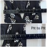 Sunday Best Rand Floral Print Deep V Neck Lined Cut Out Mini Dress Size 0 Black Photo 7