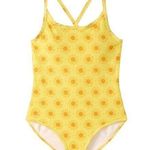 Hanna Andersson women’s one piece swimsuit in sunny yellow “Sunshine Day” print Photo 0