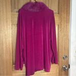 Picadilly Fashion women’s Magenta Faux Fur Collar‎ cardigan size 1X Pink Photo 5
