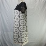 London Times Crochet Overlay Cream and Black Block Yoke Dress Size 12 Photo 3