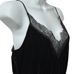 H&M  Black Velvet Jumper‎ Lace V-Neck Pockets Straight Leg Whimsigoth Sz 6 NWT Photo 4