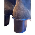 Patina Portland Leather Green Suede Block Heel booties Minimalist Handmade Size 7 Photo 5