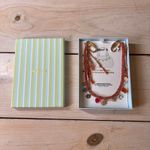 Piper K NIB NWT 17" Bag Charm Dalmation Jasper Natural Shell and Glass Orange Photo 1