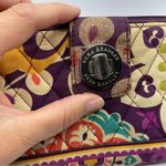 Vera Bradley  Purple Floral Full Zip Wallet Accordion Paisley Fabric Photo 4