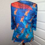 Leoma Lovegrove 3/4 Length Sleeve Asymmetrical Alligator Print Blouse Shirt Top Photo 1