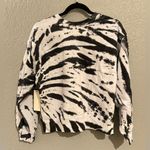 Lacausa NWT  Anthropology Tie Dyed Crewneck Sweatshirt Black & Grey Size M Photo 2