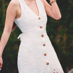 ANDIE  The Navarino Dress Button Front Eyelet white size M‎ NWT Photo 0