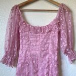 Selfie Leslie NWT La Vida Sweetheart Neckline Puff Sleeve Dress Pink Photo 6