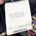 Vintage 80s 90s Try One Rainbow Embroidered Vest Diamond Print Size Medium Funky Black Photo 6