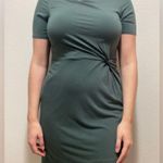 White House | Black Market Sage Green Mini T-Shirt Dress Size Medium Photo 0
