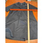 Old Navy  Black Collared Short Sleeve Shirt Dress Medium Cotton Lagenlook Career Photo 5