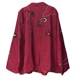 Bechamel Rio Red Floral Paisley Embroidered Shirt Jacket Size 2X Photo 3
