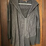 Free People  Doiley Zip Front Hoodie Sweater Jacket Size XS Photo 1