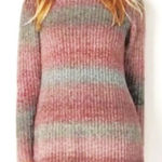 J.Jill pink wool blend ombre knit sweater large Photo 0