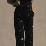 ZARA Embroidered Flower Textured Bustier Corset Black Women’s Size Small Party Photo 2