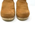 Sven Brown Nubuck Leather Wooden Halter Top High Heel Clog Sandals 36 5.5 6 Photo 5