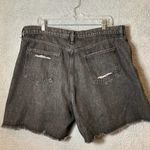 Arizona Jeans Arizona Jean Shorts Womens Juniors Size 21 Black Distressed Hi-Rise Raw Hem NWT Photo 1